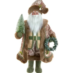Kurt Adler 18-Inch Sage And Neutral Santa Table Piece