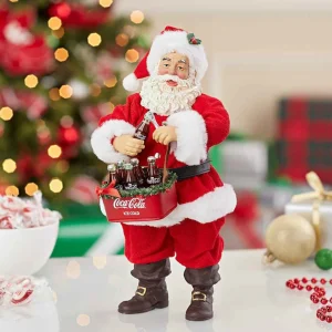 Kurt Adler 10-Inch Santa Opening Coke Tablepiece