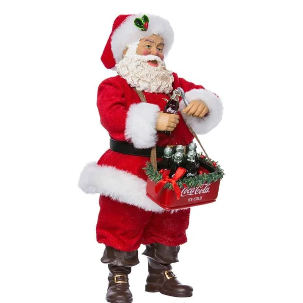 Kurt Adler 10-Inch Santa Opening Coke Tablepiece