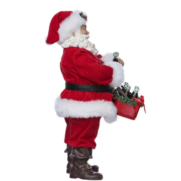 Kurt Adler 10-Inch Santa Opening Coke Tablepiece