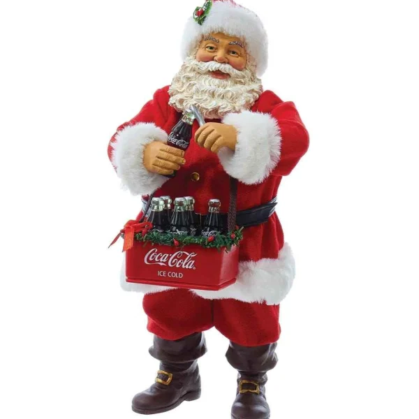 Kurt Adler 10-Inch Santa Opening Coke Tablepiece