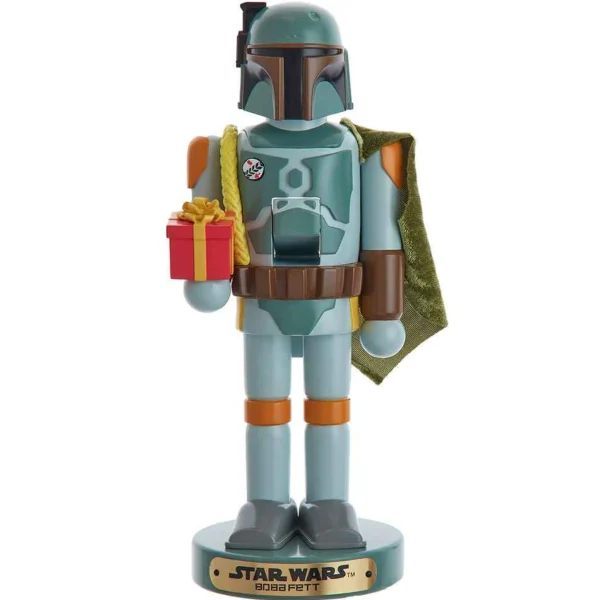 Kurt Adler 10-Inch Star Wars™ Boba Fett With Present Nutcracker