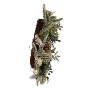 Kurt Adler 24-Inch Un-Lit Decorated Rattan Wreath With Blueberries