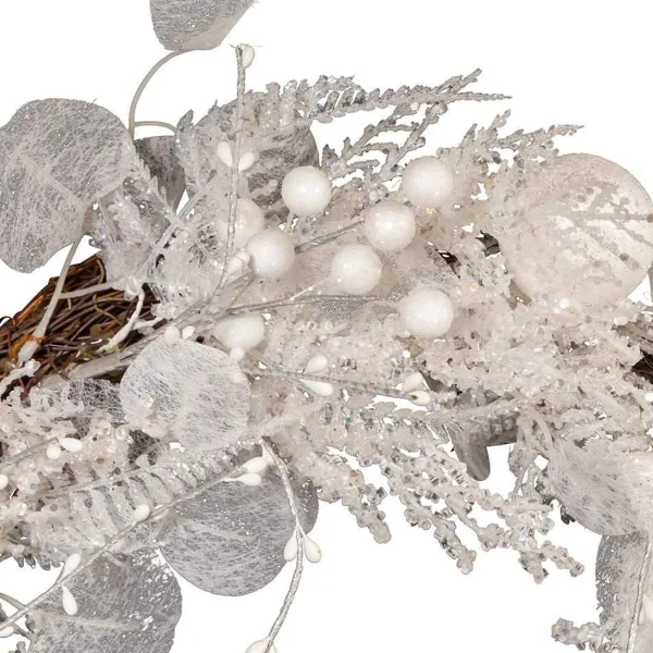 Kurt Adler 24-Inch Un-Lit Decorated White Rattan Wreath
