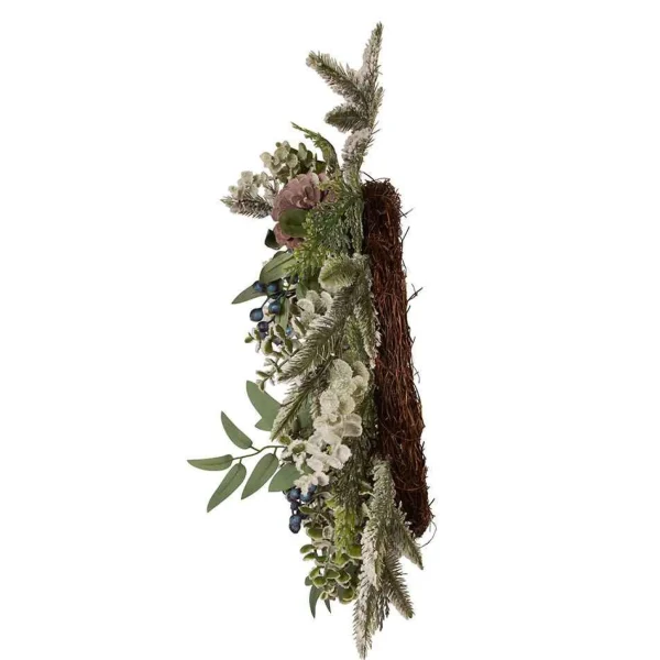 Kurt Adler 24-Inch Un-Lit Decorated Rattan Wreath With Blueberries