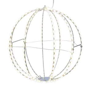 Kurt Adler 12-Inch Warm White Led Foldable Metal Sphere