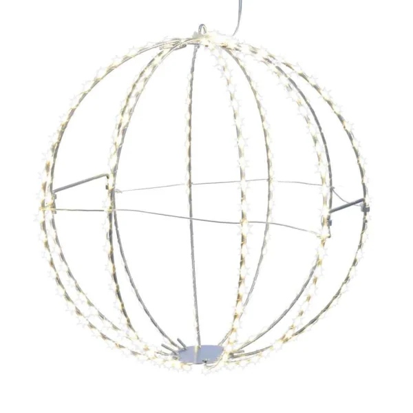Kurt Adler 12-Inch Warm White Led Foldable Metal Sphere
