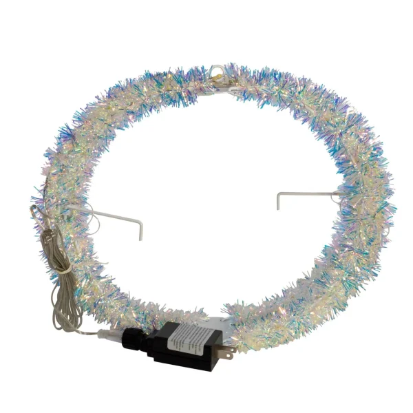 Kurt Adler 12-Inch Warm White Led Tinsel Foldable Sphere
