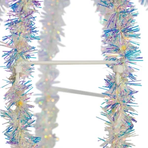 Kurt Adler 12-Inch Warm White Led Tinsel Foldable Sphere
