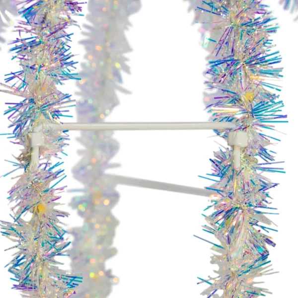 Kurt Adler 12-Inch Warm White Led Tinsel Foldable Sphere