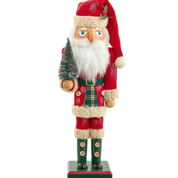 Kurt Adler 15-Inch Wooden Santa Nutcracker