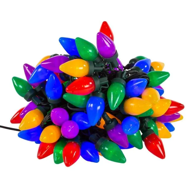 Kurt Adler 100-Light C7 Multicolored String Light Set