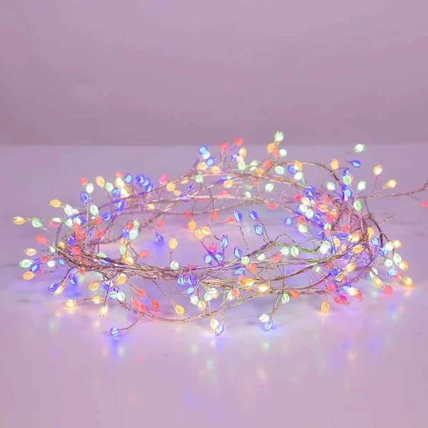 Kurt Adler 300-Light Cluster Garland With Rgb Led Lights