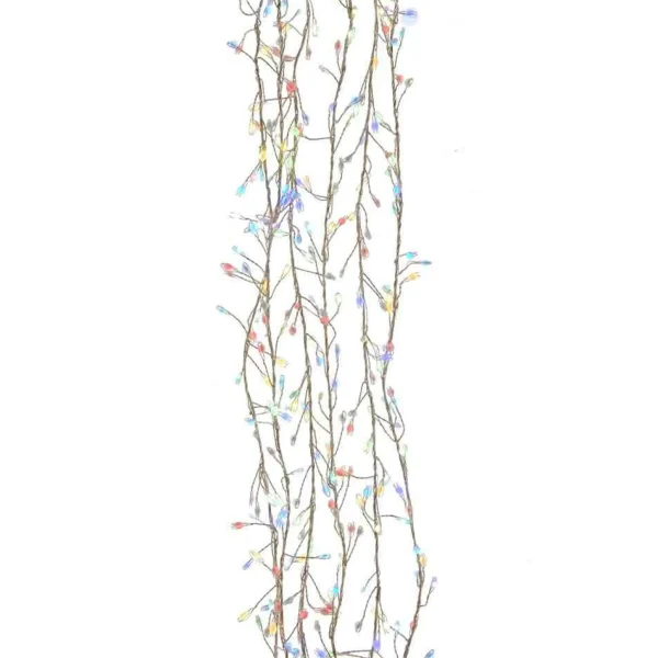 Kurt Adler 300-Light Cluster Garland With Rgb Led Lights
