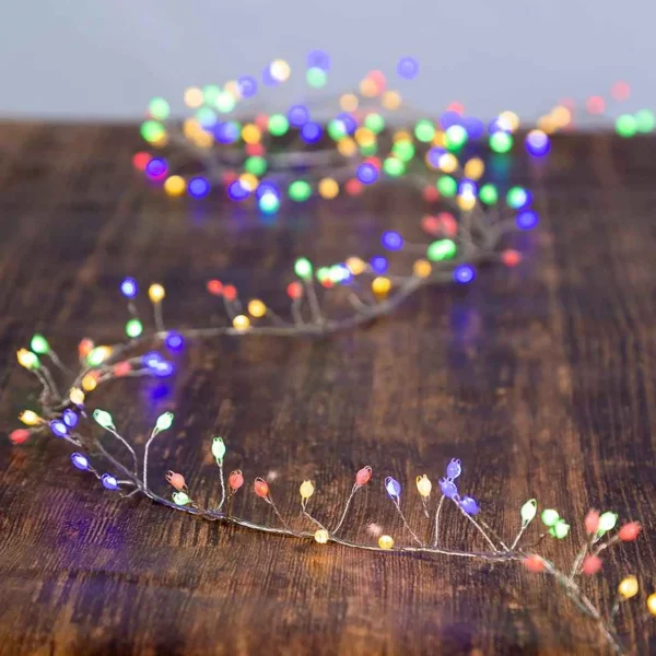 Kurt Adler 300-Light Cluster Garland With Rgb Led Lights