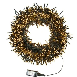 Kurt Adler 2000-Light 65-Foot Cluster Garland With Classic White Led Lights