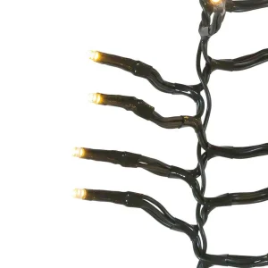 Kurt Adler 480-Light 16-Foot Connectable Warm White Led Cluster Garland