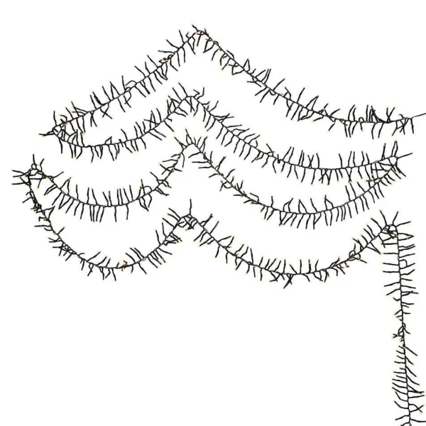 Kurt Adler 480-Light 16-Foot Connectable Warm White Led Cluster Garland