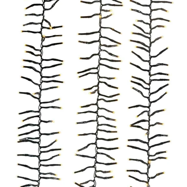 Kurt Adler 480-Light 16-Foot Connectable Warm White Led Cluster Garland