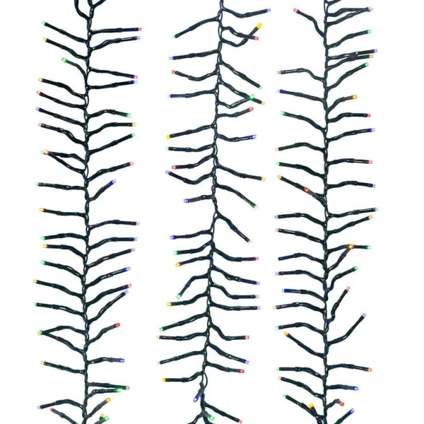 Kurt Adler 480-Light 16-Foot Connectable Multi-Colored Led Cluster Garland