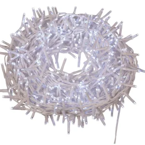 Kurt Adler 600-Light 49.2-Foot Cool White Led White Wire Rice Light Set