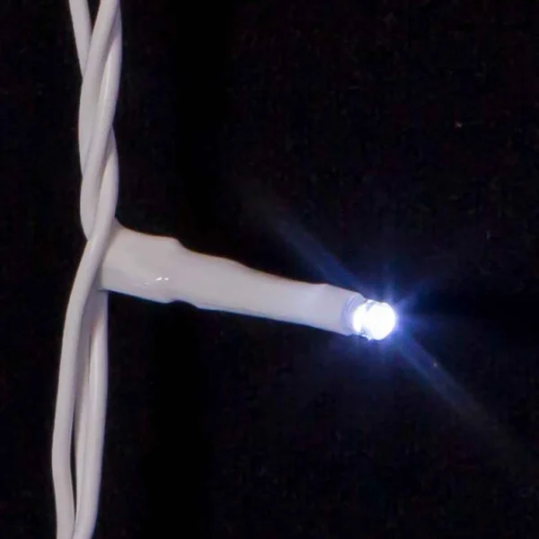 Kurt Adler 600-Light 49.2-Foot Cool White Led White Wire Rice Light Set