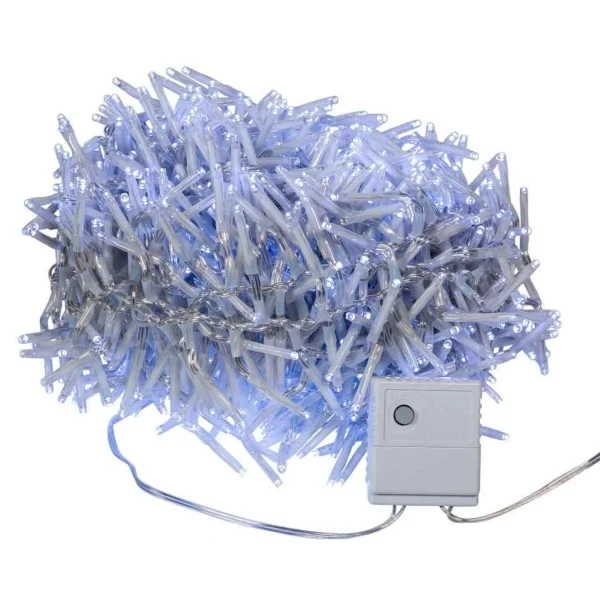 Kurt Adler 1000-Light 32.8-Foot Cool White Led Cluster Garland