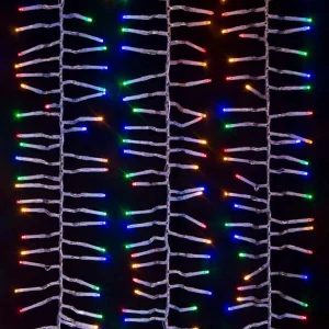 Kurt Adler 480-Light 15.7-Foot Multicolored Led Connectable Cluster Garland