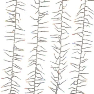 Kurt Adler 480-Light 15.7-Foot Multicolored Led Connectable Cluster Garland