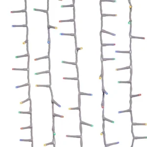 Kurt Adler 600-Light 49.2-Foot Multicolored Led White Wire Rice Light Set