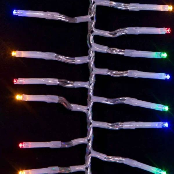 Kurt Adler 480-Light 15.7-Foot Multicolored Led Connectable Cluster Garland