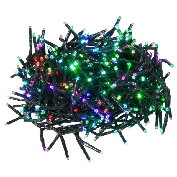 Kurt Adler 480-Light 15.7-Foot Rgb Twinkle Led Connectable Cluster Garland