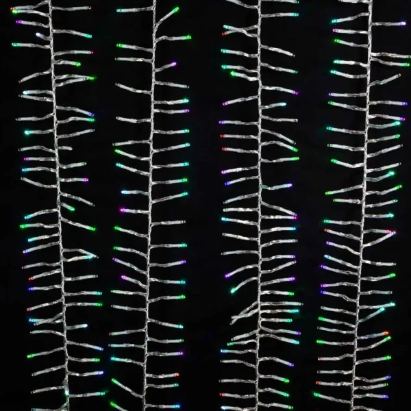Kurt Adler 480-Light 15.7-Foot Rgb Led Connectable Cluster Garland