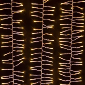 Kurt Adler 480-Light 15.7-Foot Warm White Led Connectable Cluster Garland