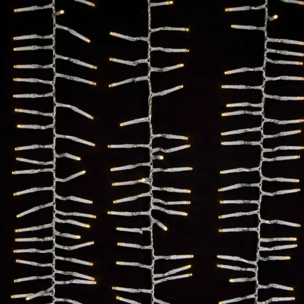 Kurt Adler 1000-Light 32.8-Foot Warm White Led Cluster Garland