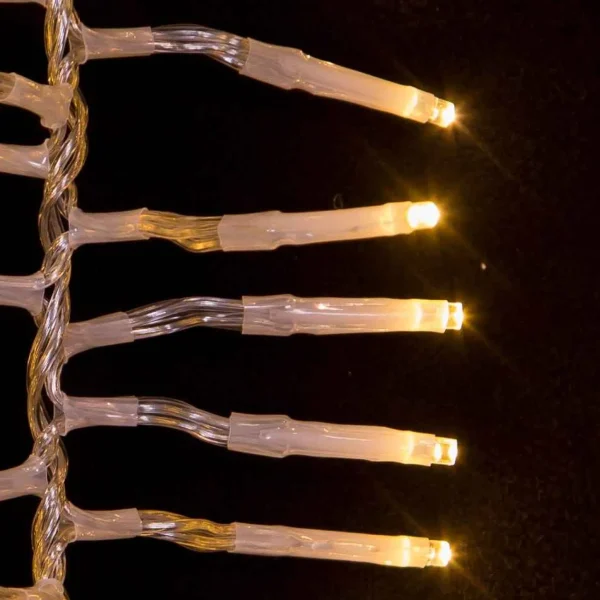 Kurt Adler 480-Light 15.7-Foot Warm White Led Connectable Cluster Garland