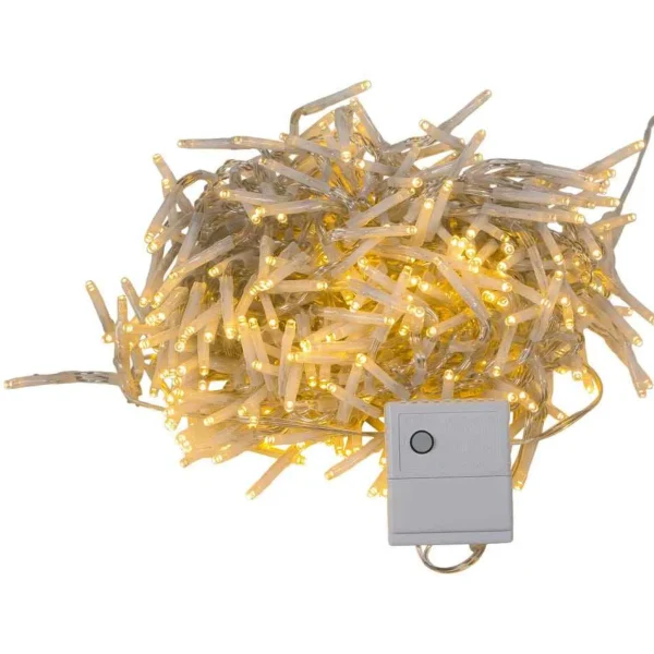 Kurt Adler 480-Light 15.7-Foot Warm White Led Connectable Cluster Garland