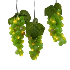 Kurt Adler 100-Light Green Led Grape Light Set With 5 Grape Bunches