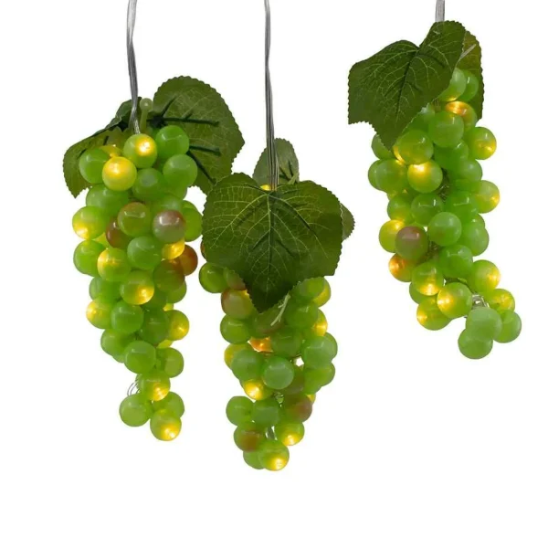 Kurt Adler 100-Light Green Led Grape Light Set With 5 Grape Bunches