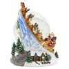Kurt Adler 120Mm Battery-Operated Musical Santa And Sled Waterglobe