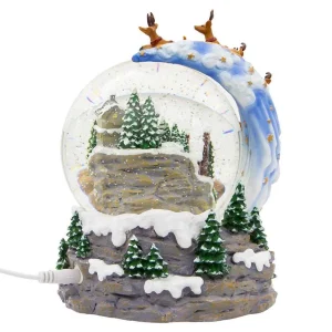 Kurt Adler 120Mm Battery-Operated Musical Santa And Sled Waterglobe