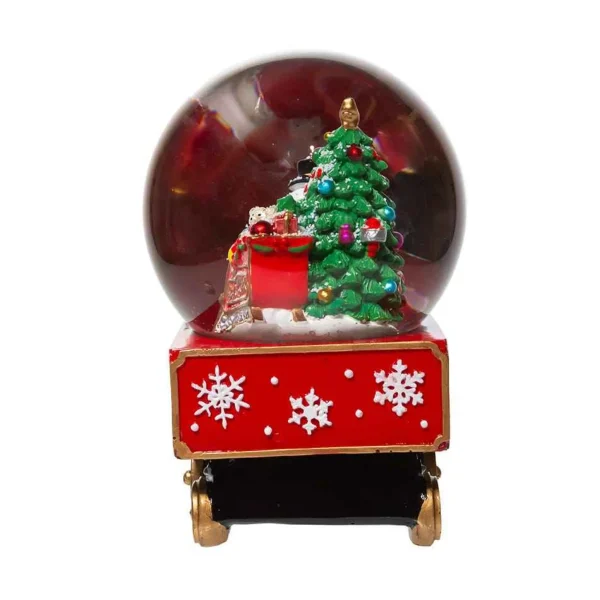 Kurt Adler 120Mm Musical Santa Driving Train Water Globe