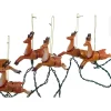 Kurt Adler Ul 10-Light Santa Sleigh And Eight Reindeer Light Set