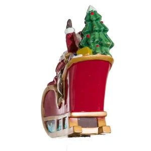Kurt Adler Ul 10-Light Santa Sleigh And Eight Reindeer Light Set