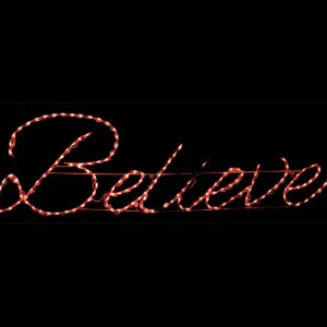 Brite Ideas Led Believe Sign (Red) #Led-Belv200Rd