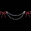 Brite Ideas Led Bow With Garland End Piece (Red/White) #Ban54W