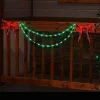 Brite Ideas Led Bow With Garland End Piece (Red/Green) #Led-Ban54