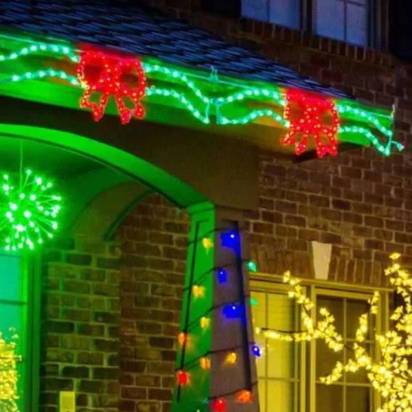 Brite Ideas Led Bow/Ribbon Linkable Red/Green #Led-Br44Rg