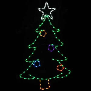 Brite Ideas Led C7 Christmas Tree W/ Ornaments #Led-C7Ct76