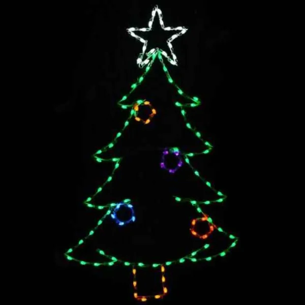 Brite Ideas Led C7 Christmas Tree W/ Ornaments #Led-C7Ct76